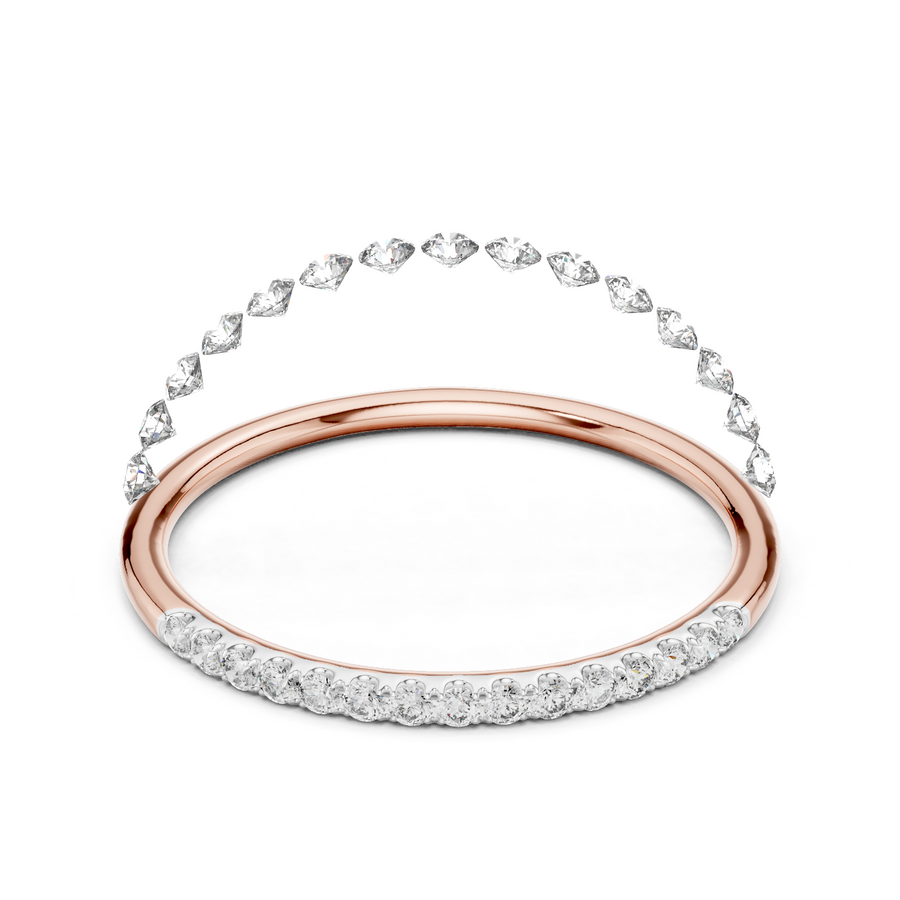 Lunelle Curved Pavé Diamond Ring
