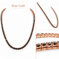 Men's 5–5.5 mm Black Diamond Tennis Necklace in 925 Sterling Silver, 18–24 Inches + Certified! Free Diamond Studs.