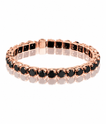 5 mm Black Diamond Tennis Bracelet in 925 Sterling Silver, 6–8.5 Inches
