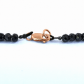 3 mm Black Diamond Beaded Necklace, 925 Sterling Silver, 16–36 Inches + Free Diamond Studs