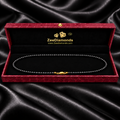 3 mm Black Diamond Beaded Necklace, Sterling Silver Lobster Clasp, Yellow Finish, 16–24 Inches+ Free Diamond Studs