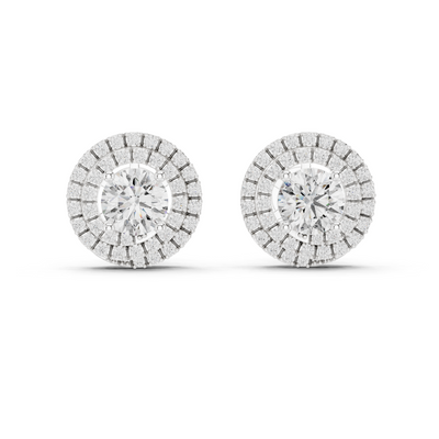 Liora 7.00 mm Diamond Halo Earrings