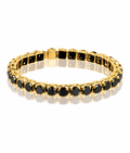 5 mm Black Diamond Tennis Bracelet in 925 Sterling Silver, 6–8.5 Inches