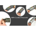 12 mm AAA Certified Black Diamond Beaded Bracelet In Sterling Silver Clasp. Heavy Style & Great Shine - ZeeDiamonds