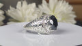 Designer 8 Ct Round Brilliant Cut Black Diamond Solitaire Ring in 925 Sterling Silver Wedding Ring