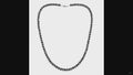 6 mm Black Diamond Beaded Necklace, 925 Silver Clasp, 16–28 Inches + Free Diamond Studs