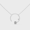 Marielle-  Emerald & Round cut Diamond Necklace