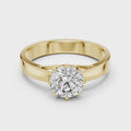 6.5 mm Round Diamond Solitaire Ring