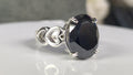 6.05 Ct Oval Cut Black Diamond Solitaire Ring in 925 Sterling Silver Ring, Ideal Birthday Gift, Anniversary Gift , Gift for Girlfriend, Wife