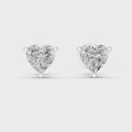 Isolde 6 mm Heart Diamond Earrings