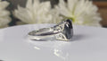Promise Ring 4 Ct Cushion Cut Black Diamond Solitaire Ring in 925 Sterling Silver Great Collection