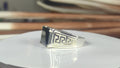 5 Ct Princess Cut Black Diamond Solitaire Men's Ring in 925 Sterling Silver Great Shine