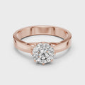 6.5 mm Round Diamond Solitaire Ring