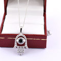 3.5 Carat Heart Shape Black Diamond Pendant in 14kt White Gold,Valentine Gift. - ZeeDiamonds