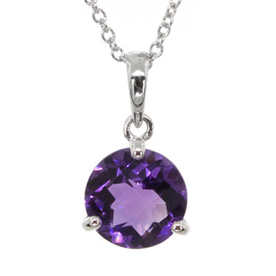 20 cts Brazilian Amethyst Gemstone Handmade Pendant in 925 Silver - ZeeDiamonds