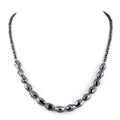 Designer Black Diamond Round and Fancy Drum Shape Beads Necklace - ZeeDiamonds