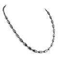 Designer 2 mm And Fancy Pipe Shape Black Diamond Beads Necklace - ZeeDiamonds