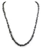 Certified 5mm-6mm Rough Black Diamonds Unisex Necklace in 925 Silver Clasp. Great Shine & Luster. Certified! Free Diamond Studs.