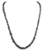Certified 5mm-6mm Rough Black Diamond Unisex Necklace in 925 Silver Clasp. Great Shine & Luster.