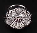 Ruby & Emerald Gemstone Ring With Rose Cut Diamonds - ZeeDiamonds