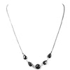 Elegant Black Diamond Sterling Silver Chain Necklace - ZeeDiamonds