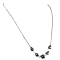 Elegant Black Diamond Sterling Silver Chain Necklace - ZeeDiamonds