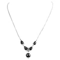 Black Diamond Sterling Silver Chain Necklace.AAA.Certified. - ZeeDiamonds