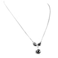 Elegant Black Diamond Sterling Silver Chain Necklace - ZeeDiamonds