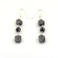 17.00 Cts, 8*4 mm Black Diamonds Dangler Drop Earrings - ZeeDiamonds