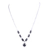 AAA Quality Round And Pipe Shape Black Diamond Beads Chain Necklace - ZeeDiamonds