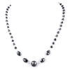 Stunning Black Diamond Beads Wire Necklace With Round & Fancy Beads - ZeeDiamonds