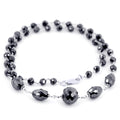 Stunning Black Diamond Beads Wire Necklace With Round & Fancy Beads - ZeeDiamonds