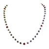 4mm Black Diamond Beads Wire Necklace With Rubies, 16 - 36 inches - ZeeDiamonds