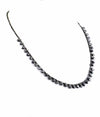 Black Diamond Briolette Necklace With 2 mm Round Faceted Beads - ZeeDiamonds