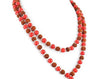 108 Beads Red Coral And Rudraksh Beads Necklace - ZeeDiamonds