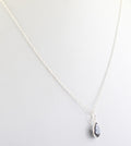 AAA 1.30Ct Pear Shape Black Diamond Pendant In 925 Sterling Silver- Certified - ZeeDiamonds