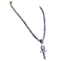 Derek Jeter Men's Black Diamond Necklace with God Eye Cross - ZeeDiamonds