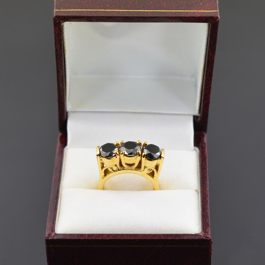 0.50 Ct Black Diamond Band Wedding Ring in 925 Sterling Silver - ZeeDiamonds