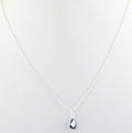 AAA 1.30Ct Pear Shape Black Diamond Pendant In 925 Sterling Silver- Certified - ZeeDiamonds