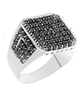 AAA Quality 100% Certified Black Diamond Men's Ring-Great Shine & Luster!Certified Diamonds. - ZeeDiamonds