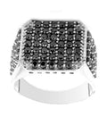 AAA Quality 100% Certified Black Diamond Men's Ring-Great Shine & Luster!Certified Diamonds. - ZeeDiamonds