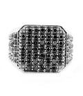 AAA Quality 100% Certified Black Diamond Men's Ring-Great Shine & Luster!Certified Diamonds. - ZeeDiamonds