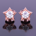 AAA Certified 1.00 Ct, Beautiful Off-White Diamond Solitaire Studs in Star Design ! Amazing Collection & Great Shine - ZeeDiamonds