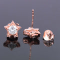 AAA Certified 1.00 Ct, Beautiful Off-White Diamond Solitaire Studs in Star Design ! Amazing Collection & Great Shine - ZeeDiamonds