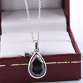 3.05 Ct Pear Shape Black Diamond Pendant In 925 Sterling Silver - ZeeDiamonds