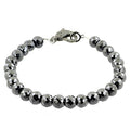 5 mm Black Diamond Beads Bracelet With Pave Diamond Fish Lock - ZeeDiamonds