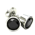 2 Ct AAA Certified Black Diamond Solitaire Studs In Bezel Setting - ZeeDiamonds