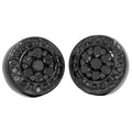 Black Diamond Studs in Black Gold Finish With Screw Back Push - ZeeDiamonds