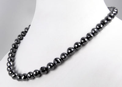 9 mm Derek Jeter Black Diamond Men Necklace-Great Shine & Luster.Certified. - ZeeDiamonds