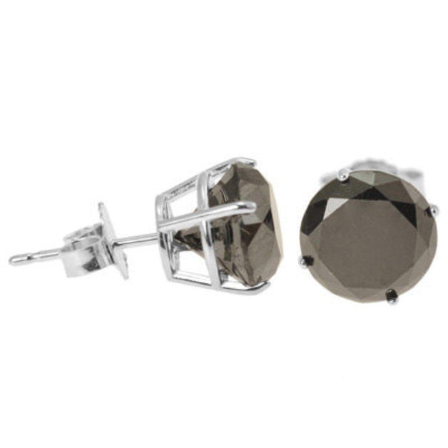 2 mm Black Diamond Necklace.AAA.Certified.Earth Mined-Free Diamond Studs - ZeeDiamonds